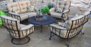 Meadowcraft Vinings C-Spring Sping Chair Wrought Iron Outdoor