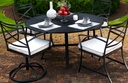Meadowcraft Maddux Patio Wrought Iron Swivel Dining Chair