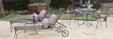Meadowcraft Sannibel Outdoor Patio Cafe Chair with Arms-Micro Mesh Seat