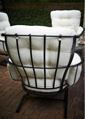 Meadowcraft Wrought Iron Spring Chair Vinings C-Spring