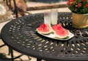 Tuscany 54" Round Inlaid Lazy Susan Table Outdoor Living