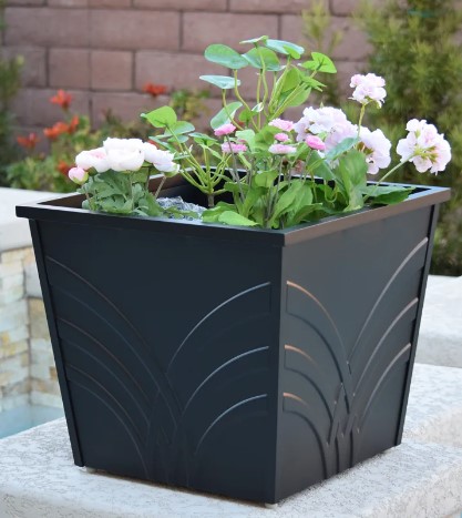 Palm 24" Large Square Planter Box Patio Furniture