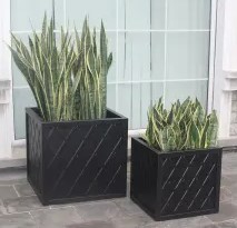 Lattice 2 Pack Planter Box 1 - 18" & 1 - 24" Outdoor Planting