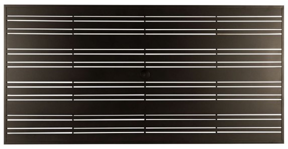 Woodard Tri-Slat 42" x 84" Rectangular Umbrella Top with Base Outdoor Patio Furniture