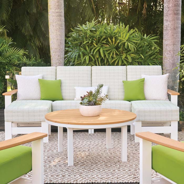 Outdoor Couch Sofa Leeward MGP Cushion Supreme Three-Seat Sofa