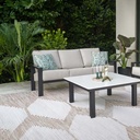 Patio Sofa Larssen Cushion MGP Three-Seat Sofa w/Arms