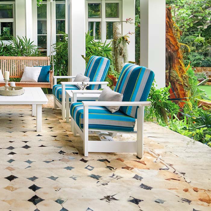Patio Chair Leeward MGP Cushion Supreme Hidden Motion Arm Chair