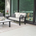 Outdoor Couch Larssen Cushion MGP Three-Seat Sofa w/Arms