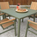 Vida 44" Square Poly Top Outdoor Dining Table