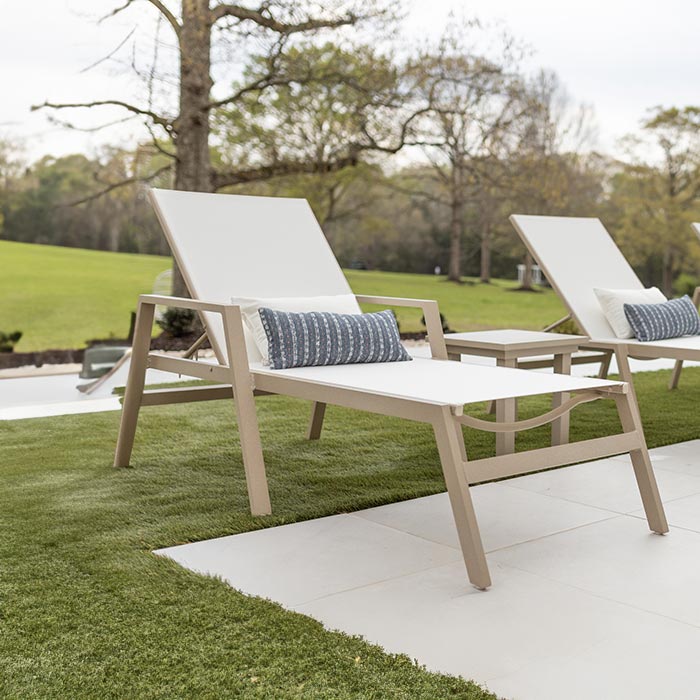 Vida Sling Chaise Outdoor Lounge with Arms