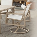 Vida High-Back Sling Swivel Rocker Dining Chair Outdoor
