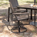 Vida Poly Swivel Rocker Outdoor Dining Chair