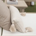 LH 9x22 Tasseled Down Feather Throw Pillow for Outdoor