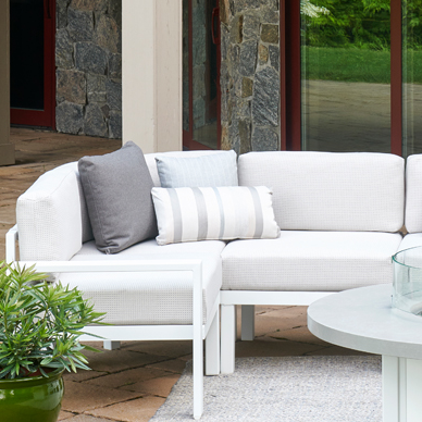Larssen Cushion Backless Curved Corner Section Patio Furniture