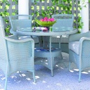 Universal Loom 49" Round Umbrella Dining Table