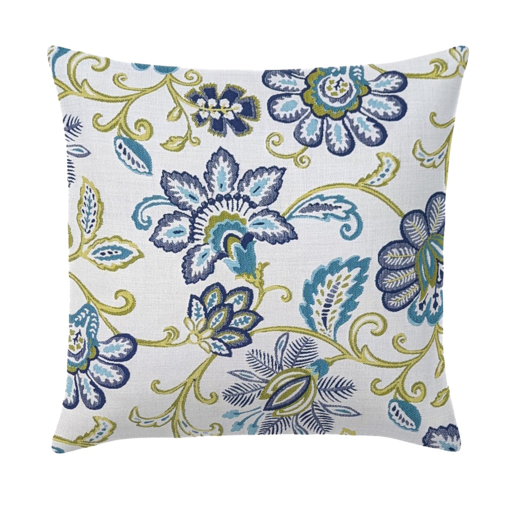 Whimsical Jacobbean/Canvas Natural 20" Square Pillow