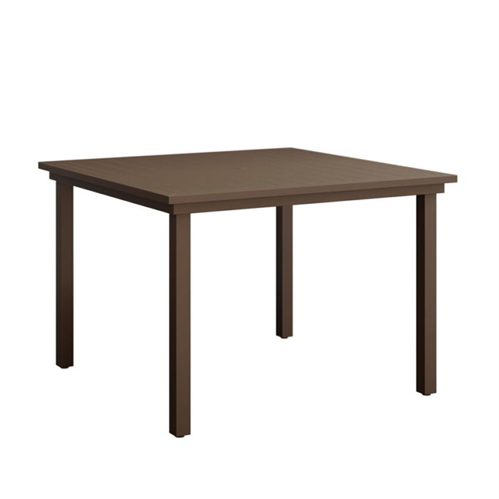 Vida 44" Square Table Dining Height-Aluminum Top