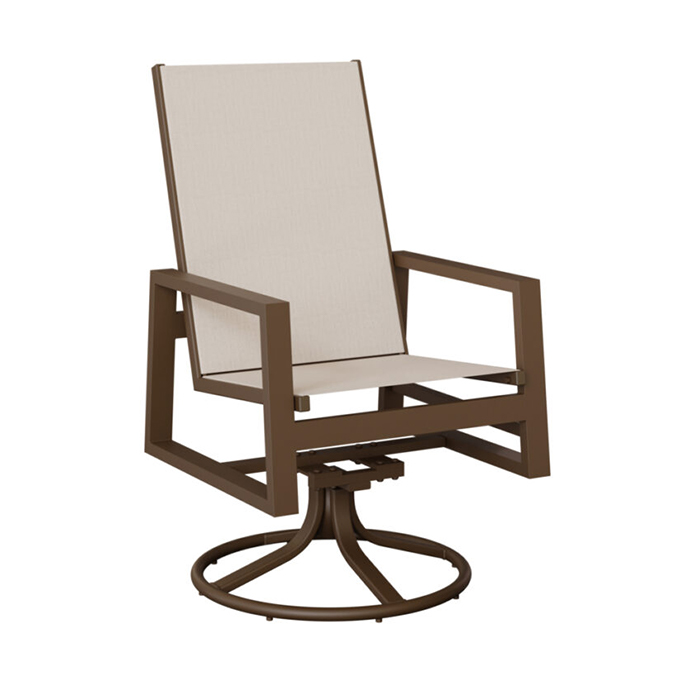 Vida High-Back Sling Swivel Rocker Dining Chair