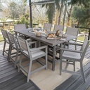 Garden Classic 44" x 96" Rectangular Fire Table Counter Height Patio Furniture with Fire Pit