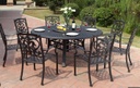 Bella 60" Round Inlaid Lazy Susan Table Patio Furniture