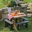 Garden Classic 33" Square Table Dining Height Poly Outdoor Furniture