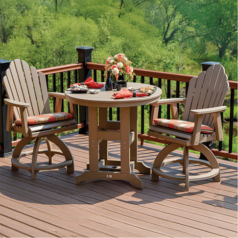Garden Classic 48" Round Table Bar Height Patio Furniture