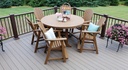 Garden Classic 48" Round Table Bar Height Patio Furniture