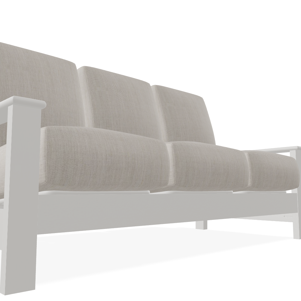 Leeward MGP Cushion Three-Seat Sofa