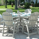 Garden Classic 60" Round Table Bar Height Patio Furniture