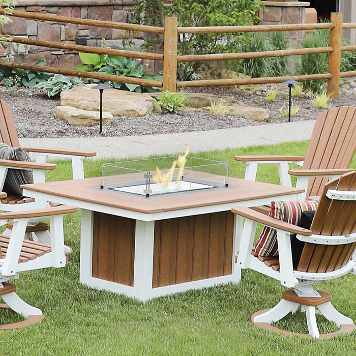 Donoma 42" x 54" Rectangular Fire Bar Table