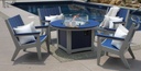 Donoma 44" Round Fire Bar Table