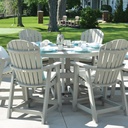 Garden Classic 60" Round Table Dining Height Patio Furniture