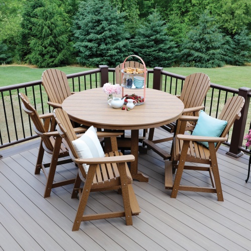 Garden Classic 60" Round Table Dining Height Patio Furniture