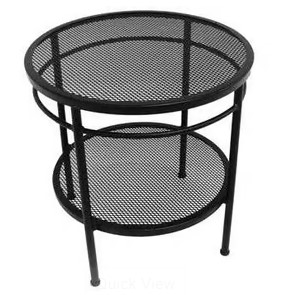 MeadowCraft 20 inch Iron End Table Two Tiered