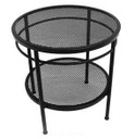 MeadowCraft 20 inch Iron End Table Two Tiered