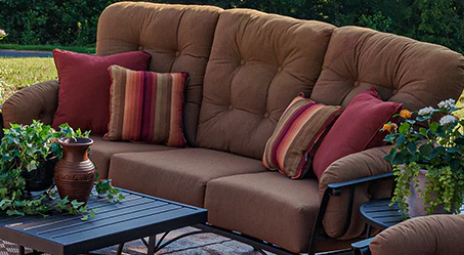 Meadowcraft Outdoor Living Vinings Wrought Iron Sofa