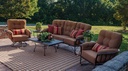 Meadowcraft Wrought Iron Rectangular Mesh Top Coffee Table