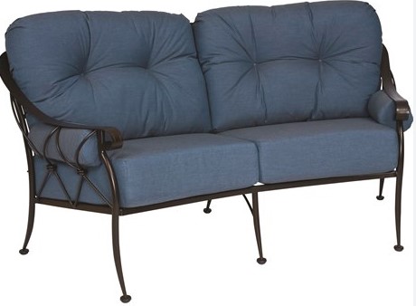 Meadowcraft Athens Deep Seating Crescent Loveseat Wrought Iron Outdoor