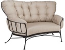 Meadowcraft Athens Crescent Loveseat Wrought Iron Patio Furniture