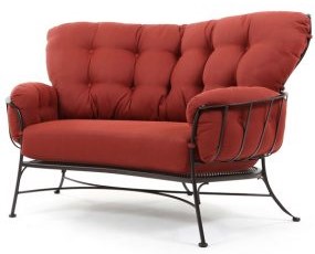 Meadowcraft Athens Crescent Loveseat Outdoor Iron