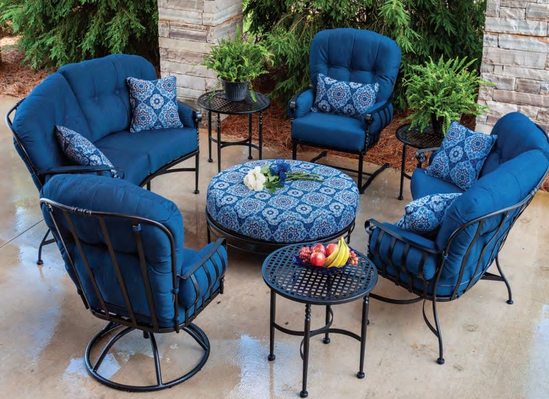 Meadowcraft Athens Deep Seating Outdoor Crescent Loveseat
