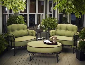 Meadowcraft Athens Deep Seating Cuddle Chair Wrought Iron