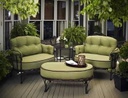 Meadowcraft Athens Deep Seating Cuddle Chair Wrought Iron