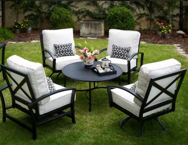 MeadowCraft Square Slat Top Patio Table