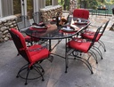 Meadowcraft 30" x 48" Rectangular Micro Mesh Outdoor Umbrella Table