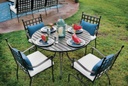 Meadowcraft Rectangular Outdoor Slat Top Table Top Only, With Umbrella Hole