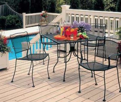 Meadowcraft 48" Round Outdoor Micro Mesh Dining Table