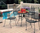 Meadowcraft 48" Round Outdoor Micro Mesh Dining Table