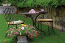 Meadowcraft Round Micro Mesh Outdoor Dining Table