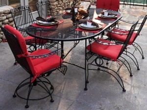 Meadowcraft Iron Patio Boardwalk Side Chair